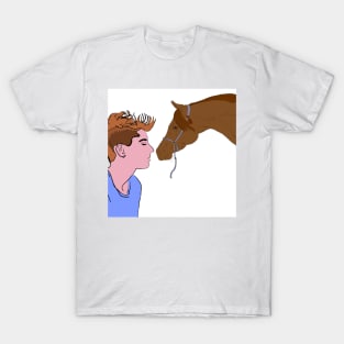 Horse man mediating animal T-Shirt